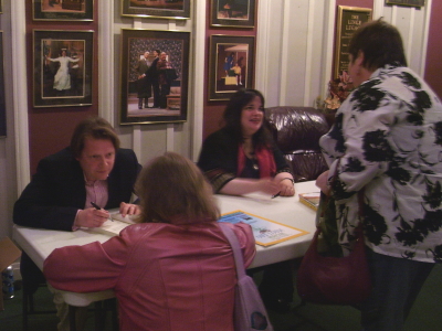 Edward Carey and Elizabeth McCracken talk with fans.